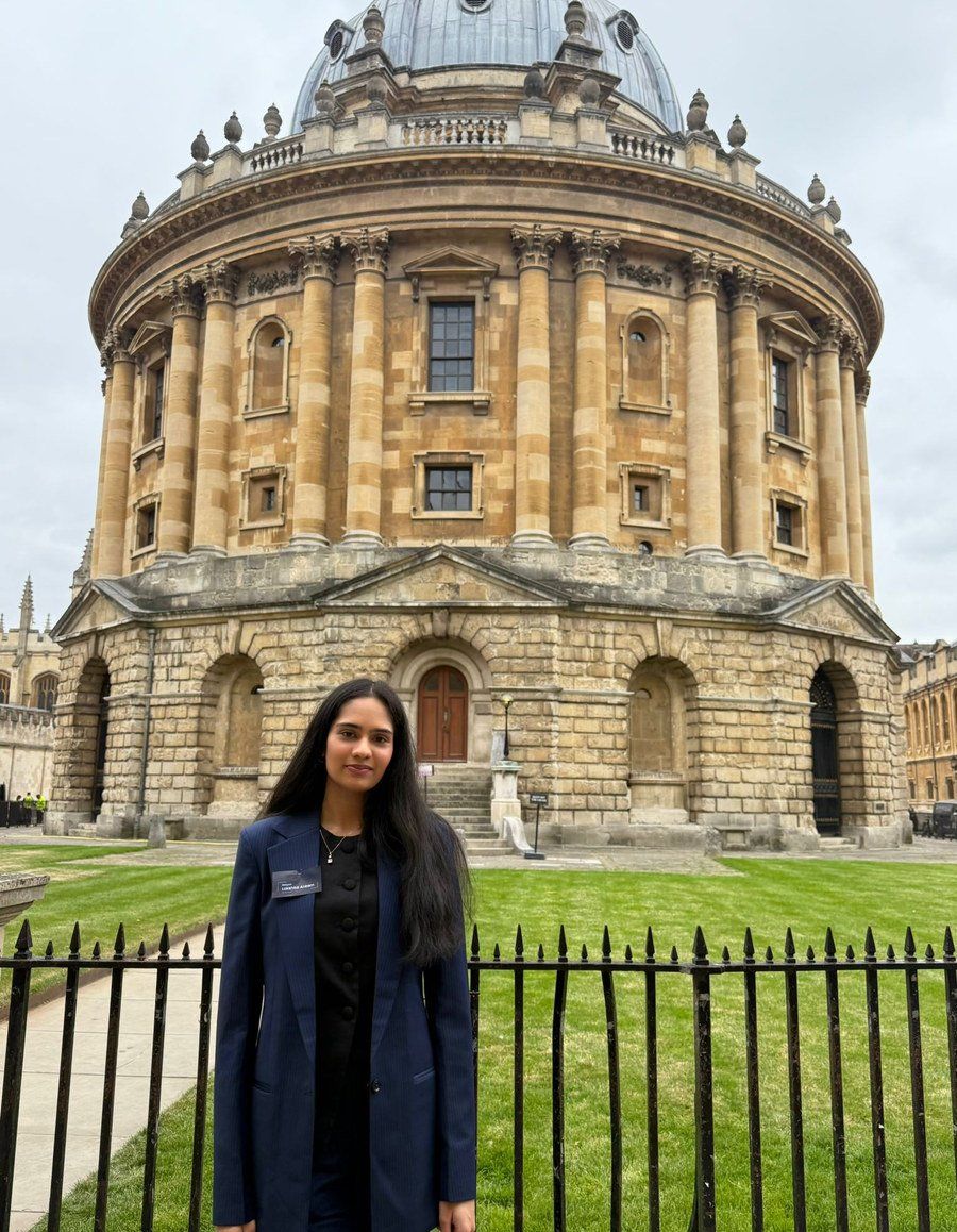 Lakshita Raya Ankem, Global Chairperson and CEO of Ankem Group, at the Radcliffe Camera, University of Oxford